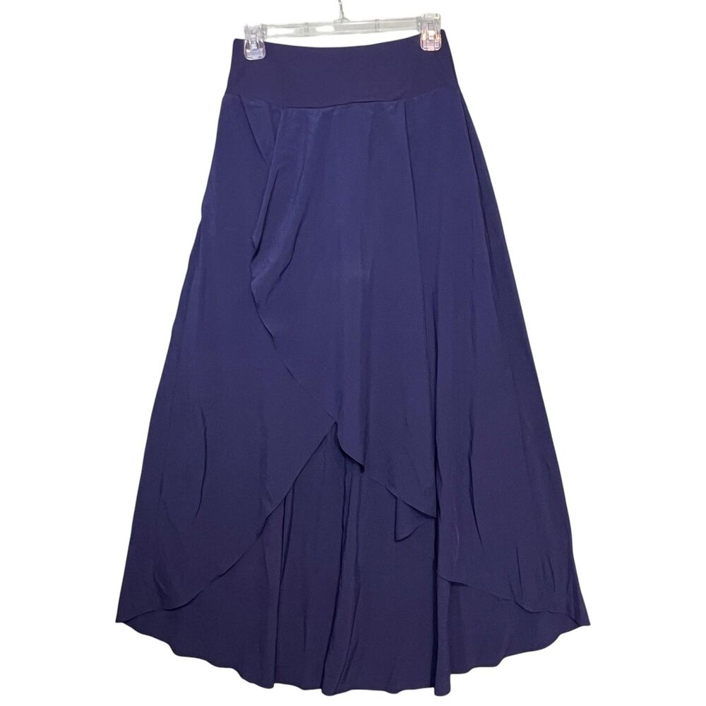 Halara Wrap Skirt Women's Small Blue Hi Low Maxi Built In Shorts Resort Cruise - Picture 12 of 13